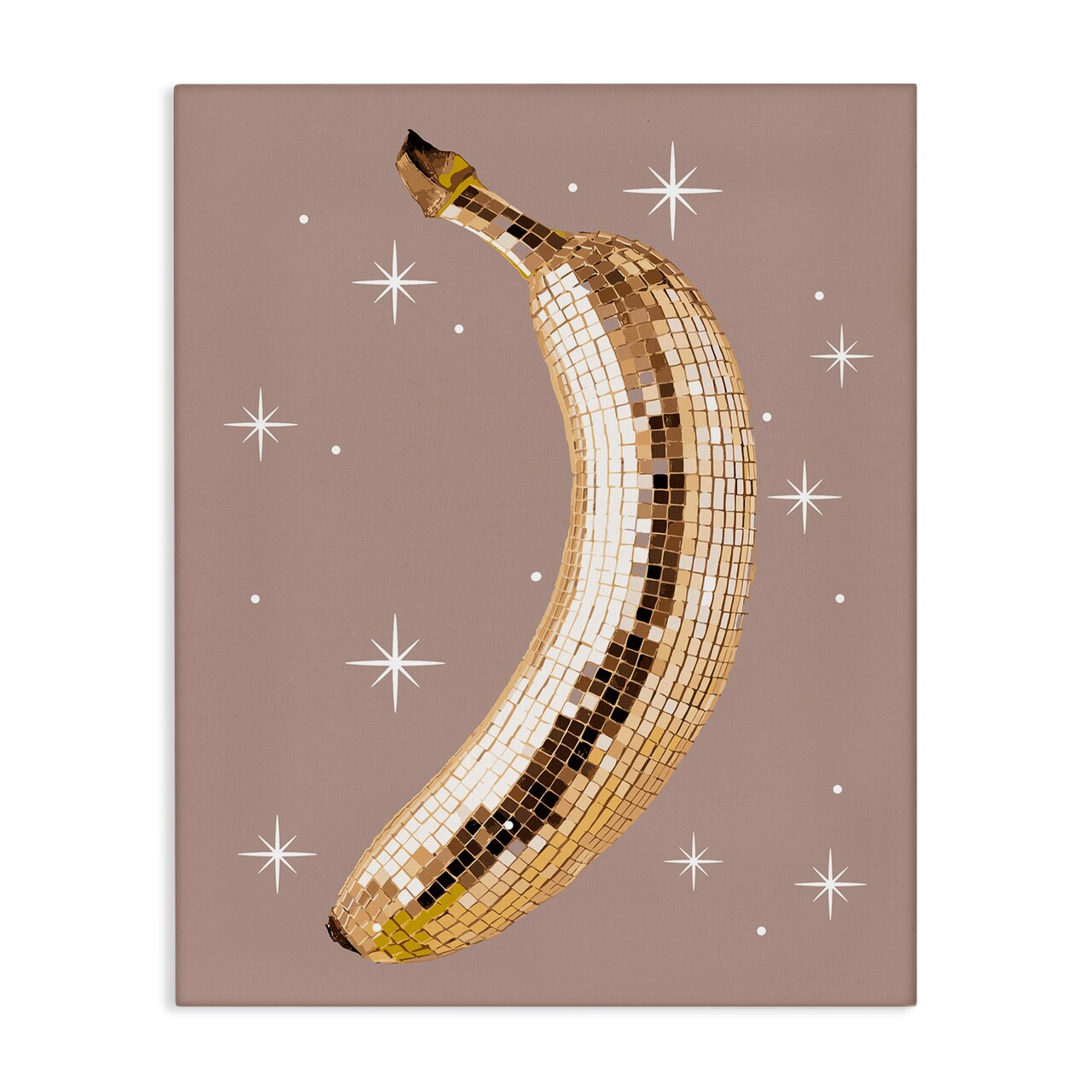 Stupell Industries Luminous Glam Banana Canvas Design by Lil' Rue